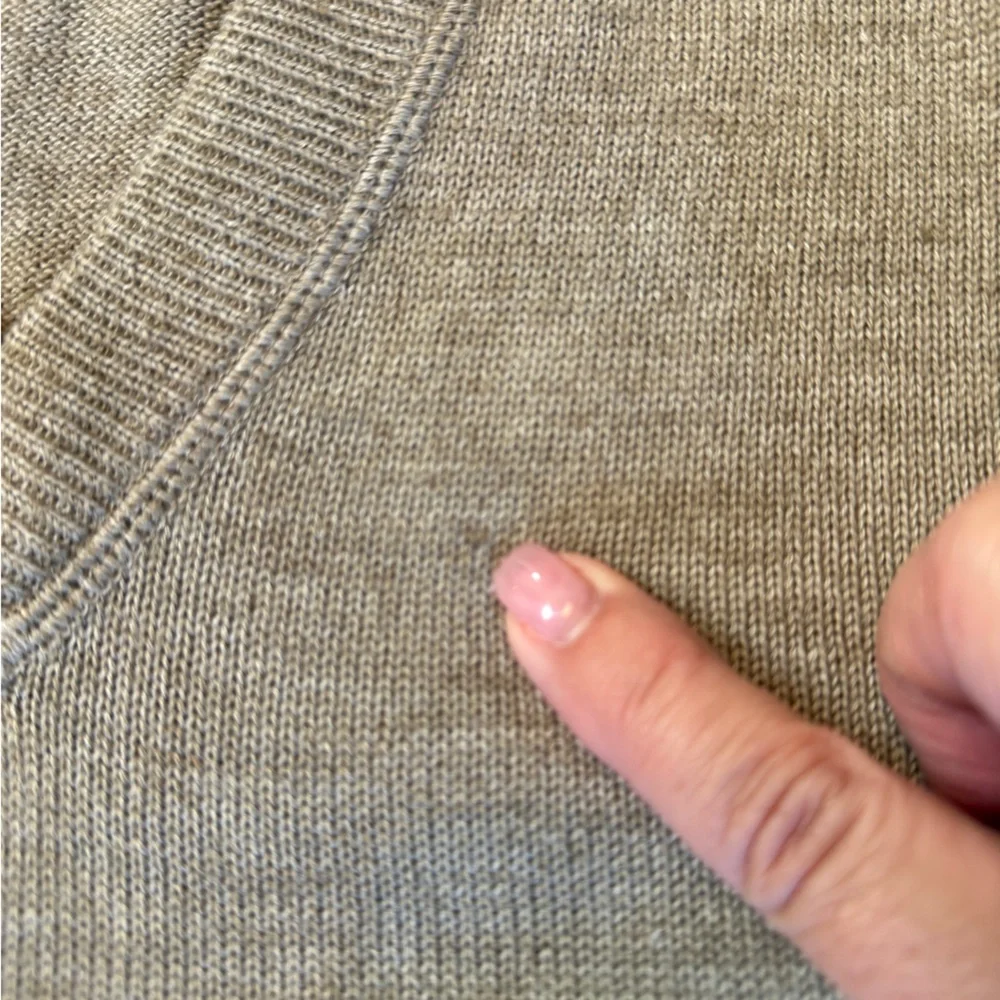 Woolrich V-Neck Beige Pullover Knit Long Sleeve Sweater Plus Size 2X